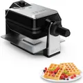 Produktbild: Krups Waffeleisen Professional, für 2 dicke Waffeln, spülmaschinengeeignete Platten, 1200 W, 7 Bräunungsstufen und Vorheizfunkion, drehbar, Auffangschale, FDD95D