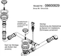 Produktbild: systemceram 00829 Ab- und Überlaufgarnitur für Spüle SINUS ECK mit Excenterbedienung / Ersatzteil / Ablaufgarnitur