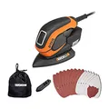 Produktbild: WORX WX648 Schleifer 65W, 230V – Ergonomischer Handschleifer zum Schleifen auch an schwerer zugänglichen Stellen – DUSTSTOP Mikrofilter für sauberes Arbeiten