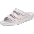 Produktbild: Rohde Damen Pantolette drei Riemen Metallic Druck Klettverschluss Soltau-40 1930, Größe:40 EU, Farbe:Beige - Beige - 40