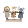 Produktbild: Handpuppen Wilde Tiere 6er Set 27,5 cm hoch Plüsch NEU