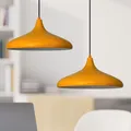 Produktbild: bamyum Champion Pendelleuchte Esstisch 2 Flammig Metall Ø30 cm, Hängelampe Esstisch Vintage, Esstischlampe, Lampenschirm Hängelampe, Pendelleuchte, Hängeleuchte Wohnzimmer Dunkelgelb