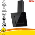 Produktbild: PKM Dunstabzugshaube Wandhaube Kopffreihaube Schräghaube Glas schwarz 50 cm LED