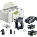 Produktbild: FESTOOL Akku-Bohrschrauber CXS 12 2,5-Set – Kraftvoller 12V Lithium-Ionen Bohrschrauber mit Schnellspannbohrfutter, kompakt und ergonomisch, inkl. Ladegerät und Koffer
