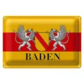 Produktbild: Blechschild | Baden | Wappen | Nostalgie | Retro-Stil | 20 cm x 30 cm