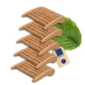 Produktbild: 5x HOFMEISTER® Massage-Gerät aus Buchen-Holz, gegen Verspannungen & Schmerzen, Wellness & Entspannung für die Füße, Naturprodukt aus Europa, Fuss-Massage-Roller, 27 cm