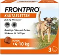 Produktbild: FRONTPRO 28 mg Kautabletten f.Hunde >4-10 kg 3 St