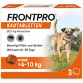 Produktbild: FRONTPRO Hund M - Kautablette gegen Zecken & Flöhe (Hunde 4 bis 10 kg) | 3x Kautabletten für 3 Monate Zecken- & Flohschutz - schmeckt einfach mit oder ohne Futter - schnelle Wirkung