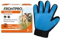 Produktbild: Frontpro 28 mg für Hunde 4-10 kg 3 Kautabletten + gratis Fellhandschuh