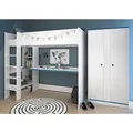 Produktbild: Parisot Meuble Jugendzimmer, Weiß, Kiefer, Holz, Nachbildung,Kiefer, 3 Fächer, Rechteckig, 206x182x108 cm, Kinder- & Jugendzimmer, Jugendmöbel, Komplette Kinder- & Jugendzimmer