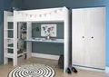 Produktbild: Parisot Jugendzimmer-Set Tivaro, (Set mit Hochbett, integrierter Schreibtisch und Kleiderschrank, Liegefläche 90 x 200 cm), kein Lattenrost erforderlich