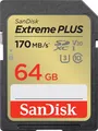 Produktbild: SanDisk Extreme PLUS - Flash-Speicherkarte - 64 GB - UHS-I U3 / Class10 - SDXC UHS-I