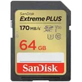 Produktbild: SANDISK Extreme PLUS R170/W80 SDXC     64GB, UHS-I U3, Class 10