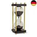 Produktbild: Edle Sanduhr 15 Minuten Chronometrie I Dekorative Sanduhr aus Glas mit feinem