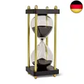 Produktbild: Edle Sanduhr 15 Minuten Chronometrie I Dekorative Sanduhr aus Glas mit feinem