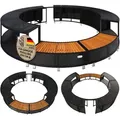 Produktbild: Luxus Whirlpool Verkleidung Polyrattan Innen Ø 206 Cm Einstieg Aus Fsc®-zertifiziertem Eukalyptus-hartholz Verzinkter Stahl Pool Umrandung - Casaria