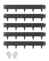 Produktbild: VEVOR Rasenkante, 5er-Set, 990x181x1,5 mm, rostbeständige Beeteinfassung aus Metall, Beetumrandung, Raseneinfassung, Trennwand für Blumenbeete, Hofwege