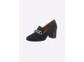 Produktbild: Pumps HEINE, Damen, Gr. 36, blau (marine), Leder, Veloursleder, Schuhe