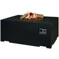 Produktbild: HAPPY COCOONING Feuertisch Rechteckig Gartenkamin mit Gas, Farbe:Schwarz