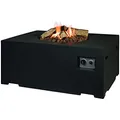 Produktbild: M A N I A Feuertisch für den Garten - Gas Feuerstelle ohne Rauch, Funken, Glut & Asche - Gaskamin Outdoor mit 19,5 kW in Betonoptik schwarz 107 x 80 x 46 cm - Gasfeuerstelle Terrassenkamin Kaminfeuer