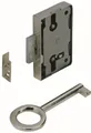 Produktbild: Hettich Aufschraubschloss vernickelt 60 x 33,8 x 8,7 mm