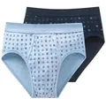 Produktbild: Schiesser Slip Cotton Essentials (2er Pack) mit Eingriff, gemustert, Feinripp bunt 8