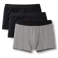 Produktbild: CALIDA Herren Boxershorts, 3er Pack - Natural Benefit, Elastikbund, Single Jersey Schwarz/Grau S (46/48)