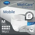 Produktbild: MoliCare Premium Mobile Einweghose: Diskrete Anwendung bei Inkontinenz für Frauen und Männer; 10 Tropfen, Gr. M (80-120 cm Hüftumfang), 14 Stück