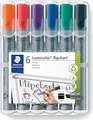 Produktbild: STAEDTLER Lumocolor - Marker - Schwarz, Rot, Blau, Grün, Orange, Violett - wasserbasierte Tinte - 2-5 mm (Packung mit 6)