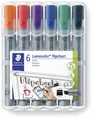 Produktbild: Staedtler 356 B WP6 Flipchartmarker Lumocolor flipchart marker 356 B 2 - 5mm Schwarz, Blau, Rot, Grün, Orange, Lila 6St.