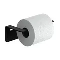 Produktbild: WEISSENSTEIN Toilettenpapierhalter Edelstahl ohne Bohren - WC-Rollenhalter selbstklebend - 16 x 5,5 x 8 cm - schwarz