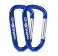 Produktbild: WEBBOMB Karabiner 2x Alu Karabinerhaken 6,7cm D Form Federschnapphaken Schlüsselanhänger