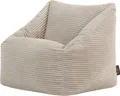 Produktbild: icon Sitzsack Bean Bag Flauschig Für Kinder Natalia, Beige, Cord Kindersitzsack, Groß, Sitzsack Sessel Kinder mit Füllung - Hergestellt in Deutschland