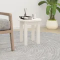 Produktbild: vidaXL Couchtisch Weiß Ø 35x35 cm Massivholz Kiefer