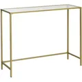 Produktbild: Vasagle Konsolentisch LGT26G, gold, 100 x 80 x 35cm (B/H/T), Metall / Glas