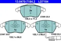 Produktbild: ATE 13.0470-7184.2 Brake Pad Set, disc brake for ,AUDI,SEAT,SKODA,VW