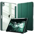 Produktbild: Fintie Hybrid Hülle für iPad Air 11 Zoll M3 2025/ M2 2024, iPad Air 5/4 Gen (2022/2020) 10,9 Zoll mit Stifthalter - Stoßfeste Schutzhülle mit transparenter Hartschale auf der Rückseite, Satinoptikgrün