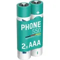 Produktbild: Telefon Akku aaa 550mAh 1,2V, 2 Stück, dect - Ansmann