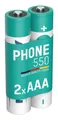 Produktbild: ANSMANN Telefon Akku AAA 550mAh 1,2V, 2 Stück, DECT