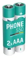 Produktbild: ANSMANN AG Telefon Akku AAA 550mAh 1,2V, 2 Stück, DECT Akku 550 mAh (1.2 V)