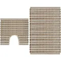 Produktbild: vidaXL Handgewebtes Badematten-Set Jute Stoff Natur und Weiß