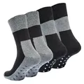 Produktbild: Vincent Creation® Socken ABS-Socken (4-Paar) mit ABS-Sohle grau|schwarz 43-46