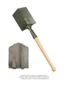 Produktbild: BW Bundeswehr Klappspaten alte Art Armeespaten Holz Spaten Feldspaten Lederhülle