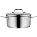 Produktbild: WMF Mini Kochtopf klein 16cm, Metalldeckel, Bratentopf Induktion 1,5l Volumen, Topf 16cm, Cromargan Edelstahl poliert, stapelbar, für kleine Portionen, Singlehaushalte