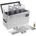 Produktbild: CargoVA® Anhänger-Deichselbox Wasserfeste Deichselbox – abschließbar, mit Befestigung, 50/60/70/80cm, Wasserdicht, rostfrei, abschließbar, universelle Passform 60x25x30CM | 25 cm