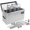 Produktbild: CargoVA - Wasserfeste Deichselbox - Mit Befestigung & Vorhängeschloss - Abschließbare Anhängerbox [60x25x30CM] - Transportbox