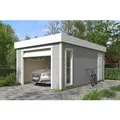 Produktbild: Lasita Garage Bahamas 2 mit Sektionaltor 360 cm x 540 cm Lichtgrau