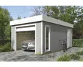 Produktbild: Einzelgarage Outdoor Life Bahamas 2 mit Sektionaltor 380 x 560 cm hellgrau