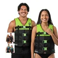 Produktbild: MESLE Schwimmweste H210, 2XS-4XL, Schwimmhilfe für Erwachsene & Kinder, Leichte 50N Auftriebsweste Herren & Damen, Prallschutzweste für Jetski, SUP, Wasserski, Kajak, Wakeboard