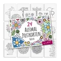 Produktbild: Postkarten zum Ausmalen Natur 24 Stk. DIN A6 Kinder Erwachsene Blumen I dv_1545